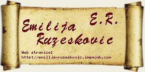 Emilija Ružesković vizit kartica